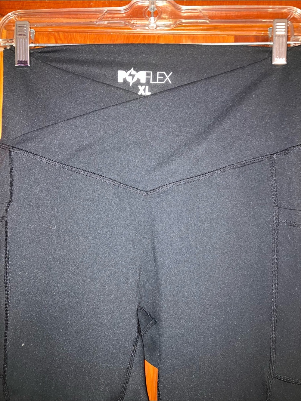 POPFLEX Black V-Waist High-Rise Leggings